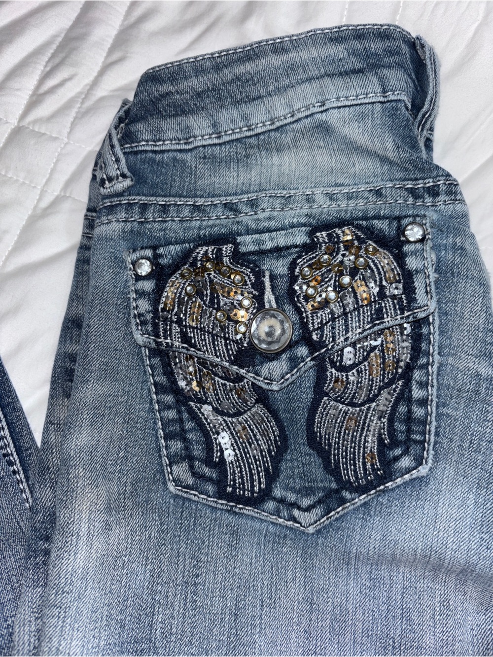 Light Blue Distressed Women’s Boyfriend Jeans